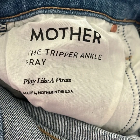 NWT MOTHER THE TRIPPER ANKLE FRAYPlay Like A Pirate Size 25 - Picture 7 of 9